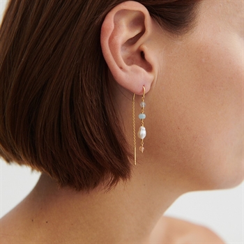 Pernille Corydon Mellow Blue Ohrringe in vergoldete silber